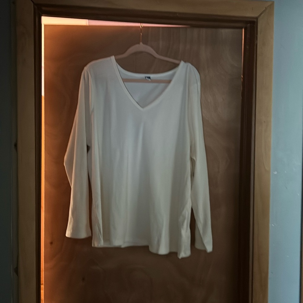 White ribbed long sleeve